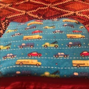 KFab Designs Colorful Vehicle Pattern Blanket